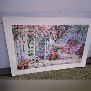 Floral garden print